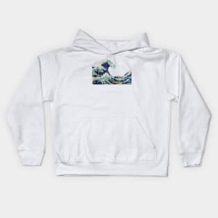 The Great Wave Pixel Kids Hoodie